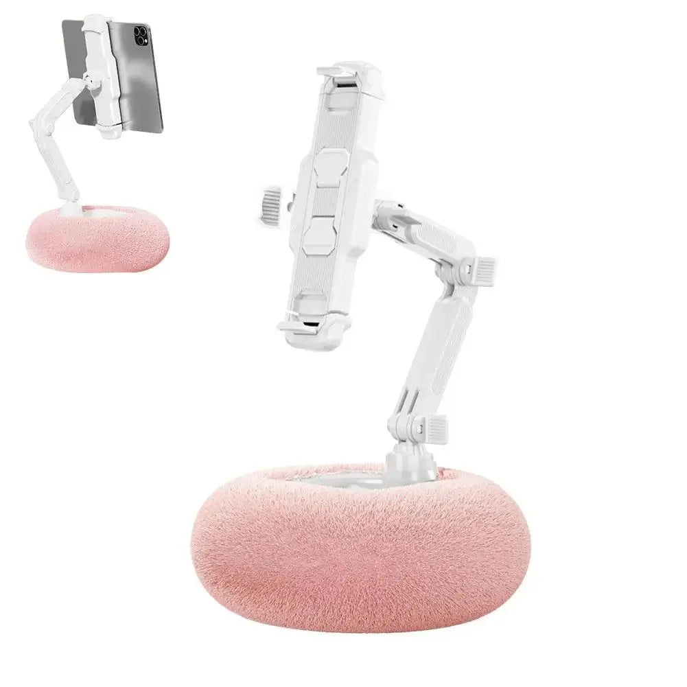 CloudRest™ 360° Plush Pillow Phone Stand – Adjustable Rotating Holder for Mobile & Tablet