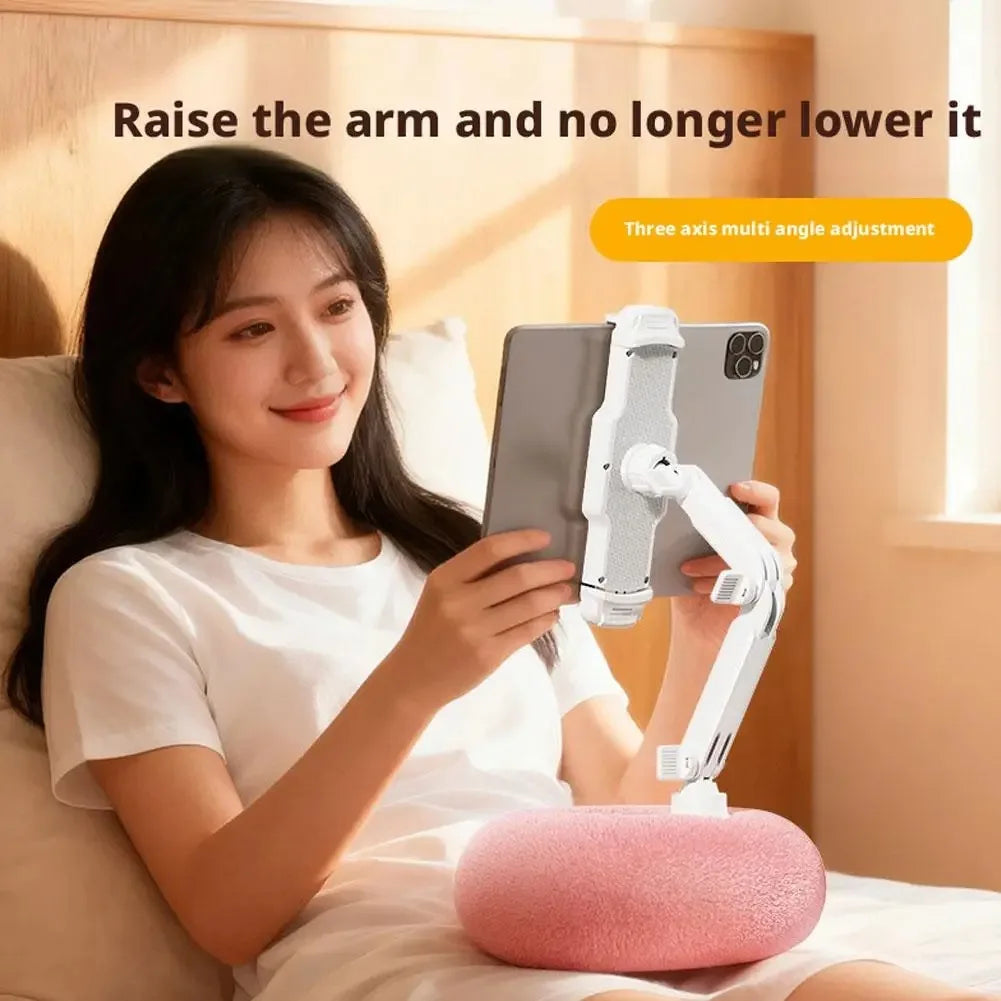 CloudRest™ 360° Plush Pillow Phone Stand – Adjustable Rotating Holder for Mobile & Tablet