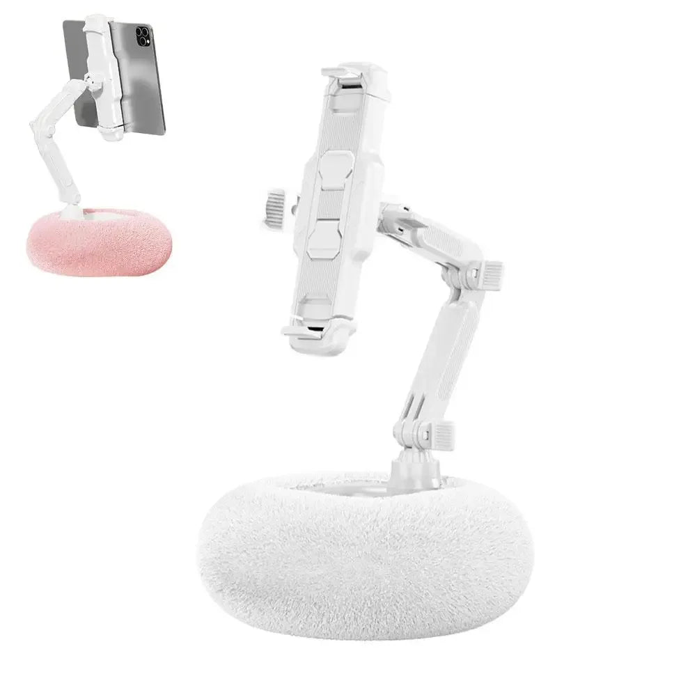 CloudRest™ 360° Plush Pillow Phone Stand – Adjustable Rotating Holder for Mobile & Tablet